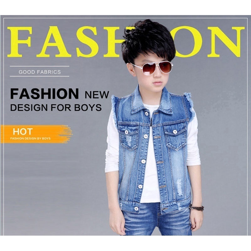 Boys deals jean vest