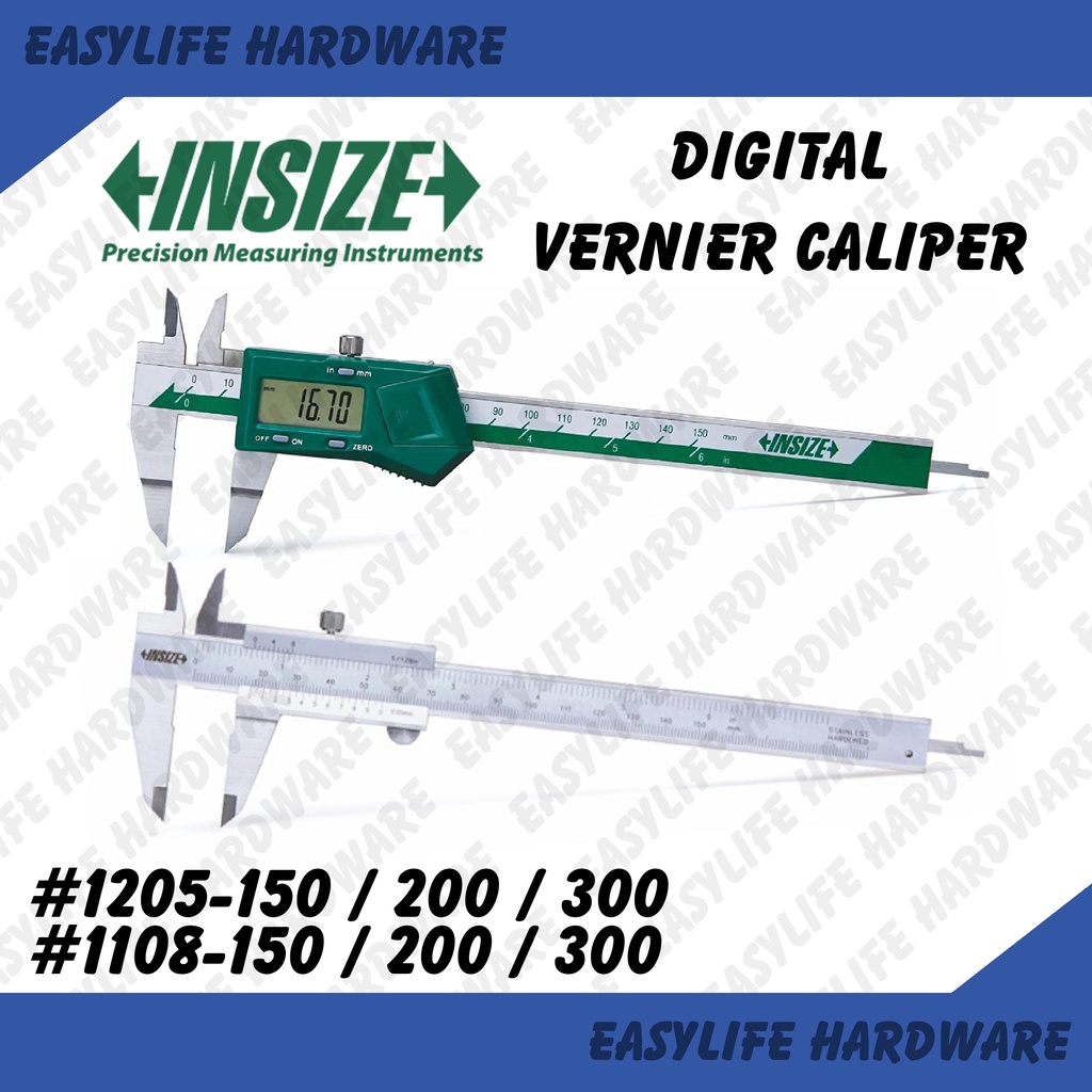 INSIZE Digital Electronic Caliper 1108 Vernier Caliper 1205 Stainless Steel 150(6") / 200(8