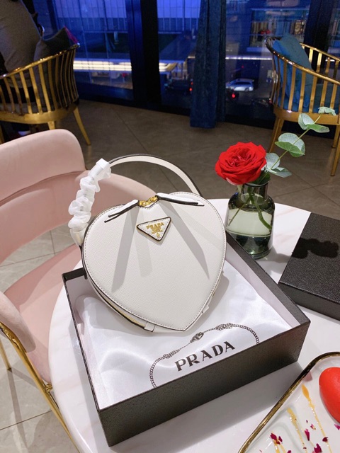 Prada Odette Heart Bag, Luxury, Bags & Wallets on Carousell