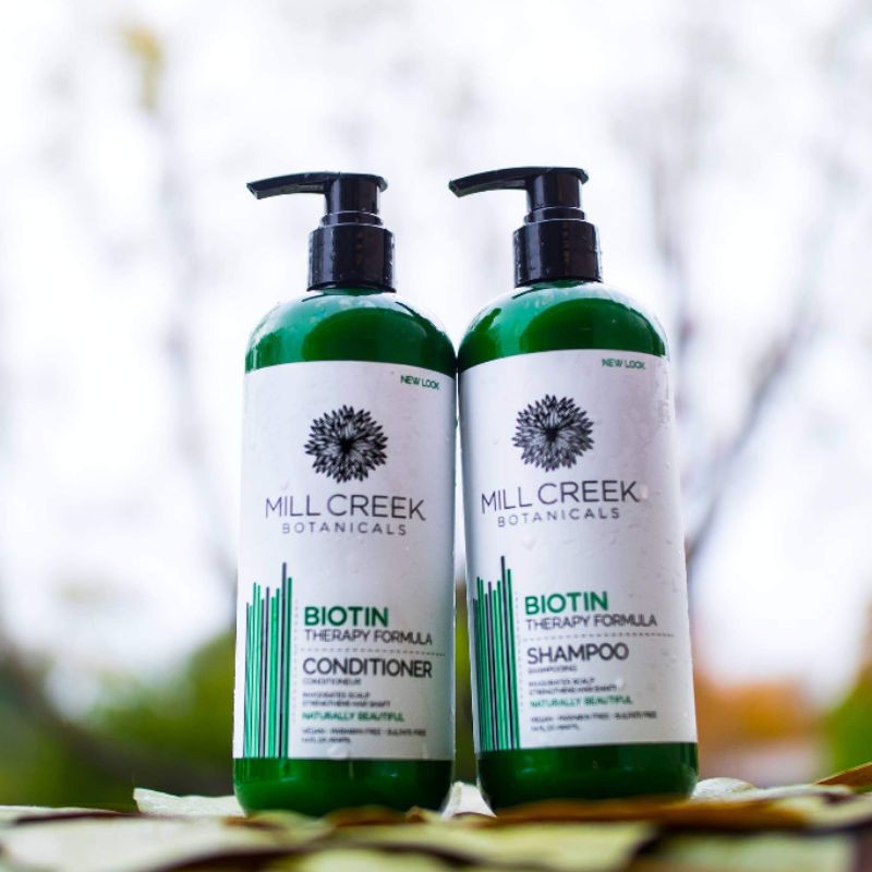 Ready Stocks Mill Creek Botanicals Biotin Hair Growth Shampoo Conditioner 14 Fl Oz 414ml 1180