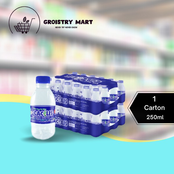 Cactus Mineral Water- Shrink Wrap ( 24 x 2 x 250ML ) 1 Carton [Klang ...