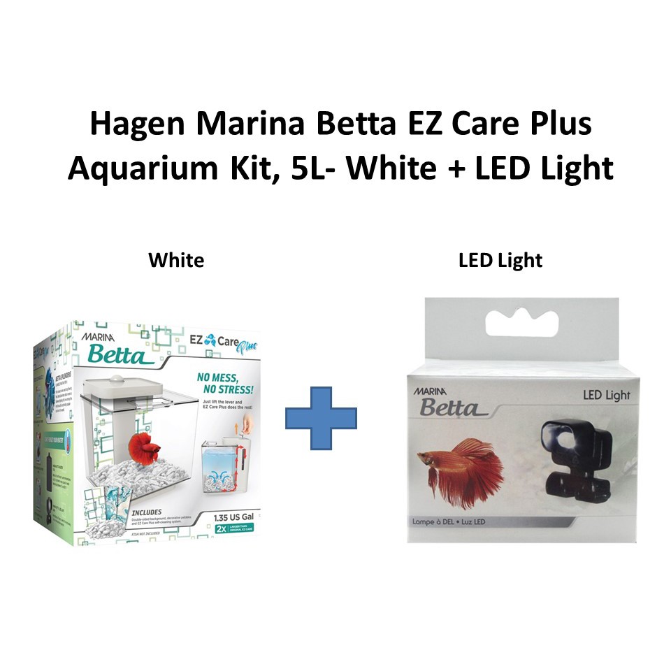 Marina betta aquarium white ez care plus kit 1.35 gallon hotsell