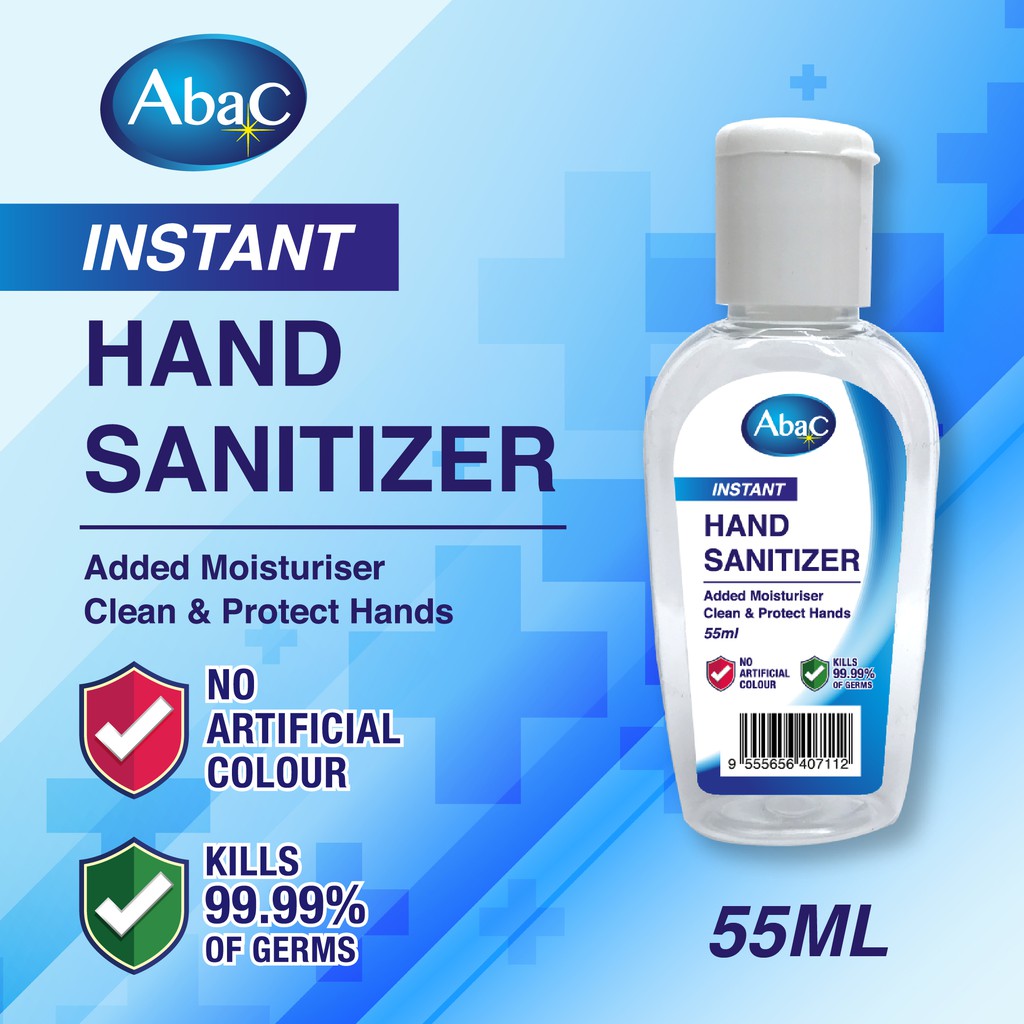 Abac Instant Hand Sanitizer Gel - (original   Aloe Vera) - 55ml 