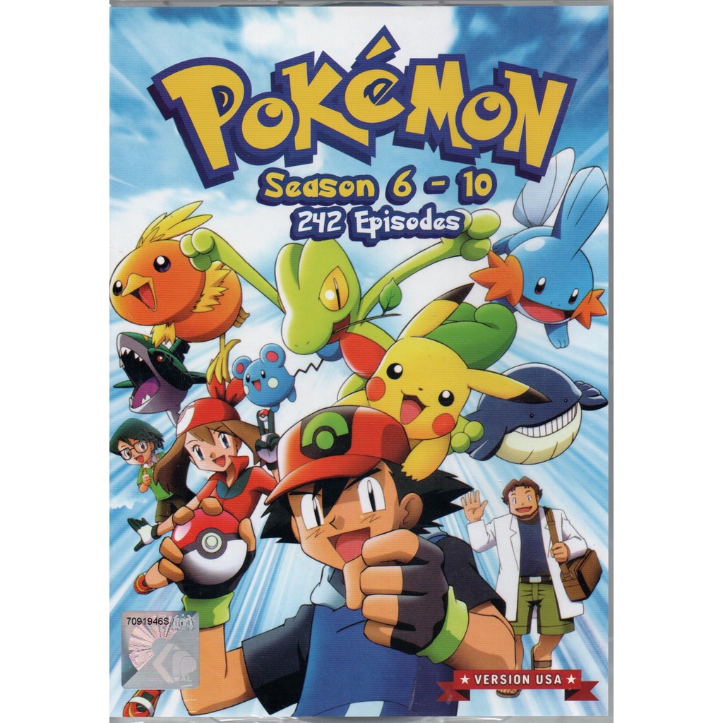 Anime Dvd Pokemon Complete Series Season 6-10 Vol.1-242end (usa Version 