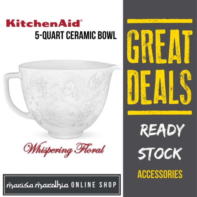 KSM2CB5PWF by KitchenAid - 5 Quart Whispering Floral Ceramic Bowl