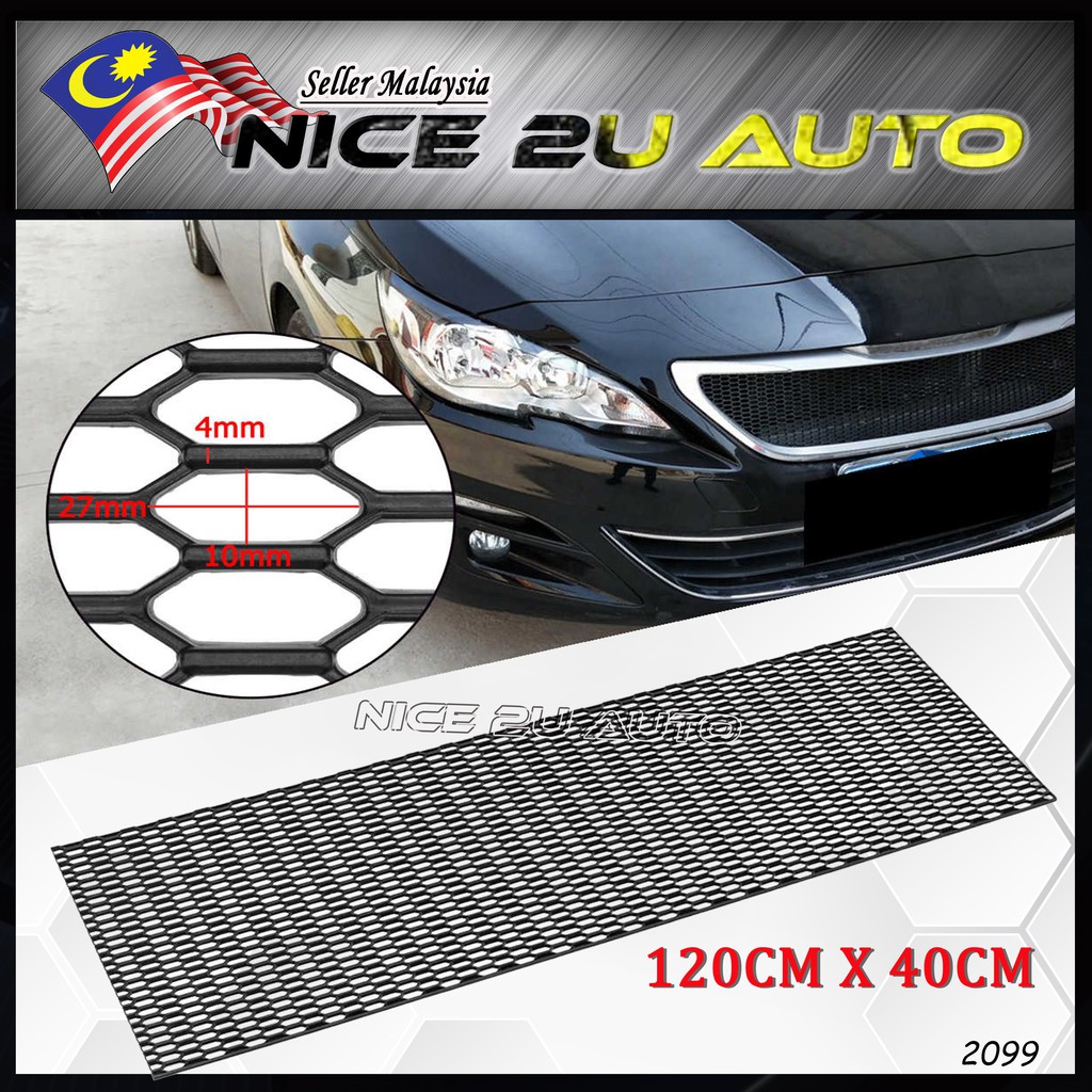 Universal Black ABS Plastic Racing Honeycomb Mesh Grill Spoiler Bumper ...