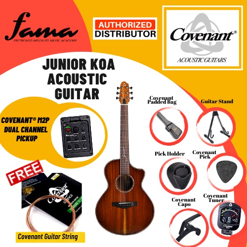 FAMA READY STOCK Covenant Guitar Junior KOA 36 Acoustic