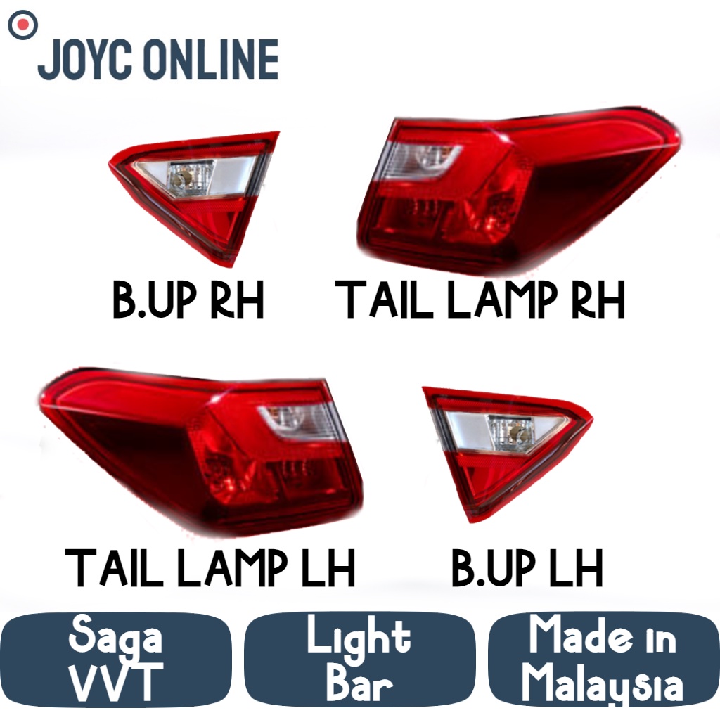 PROTON SAGA VVT 2016 Tail Lamp + Backup Lamp ( 1 set 4 pcs ) | Shopee ...