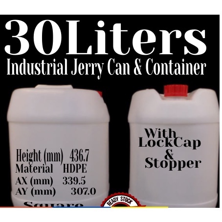 HOT SELLING!! 30 LITRES Empty Plastic Jerry can / Gallon HDPE / Plastik ...