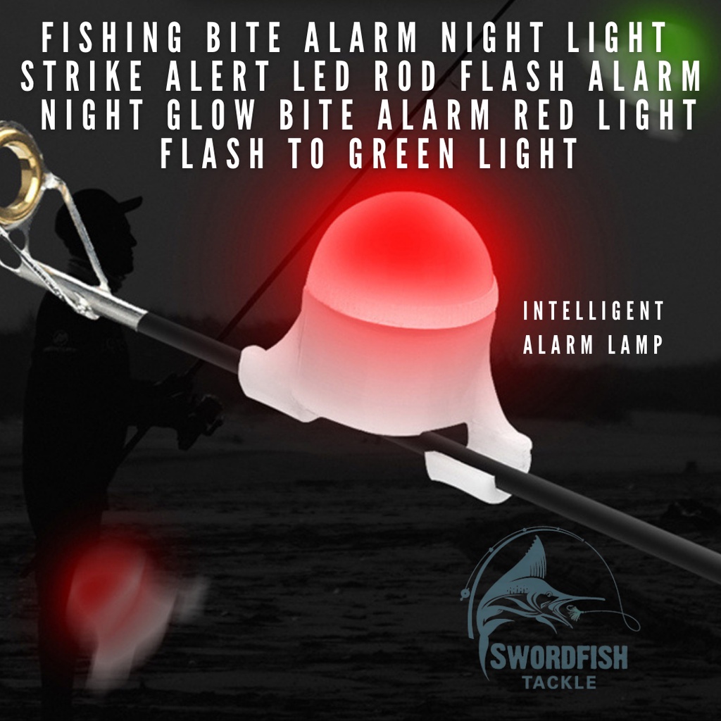 Fishing Bite Alarm Night Light Strike Alert LED Rod Flash Alarm