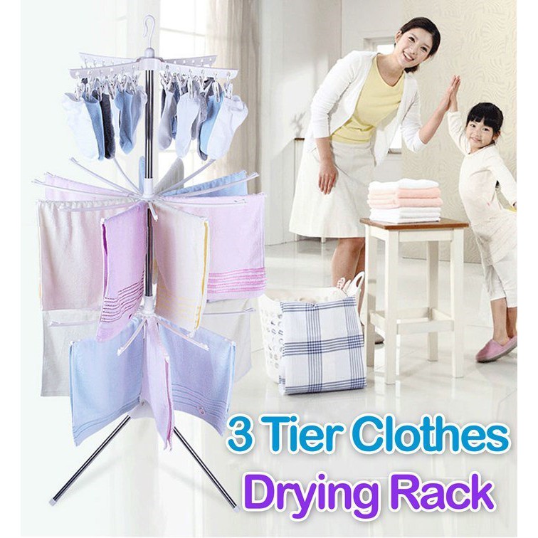 3 TIER CLOTHES DRYING RACK | Shopee Malaysia