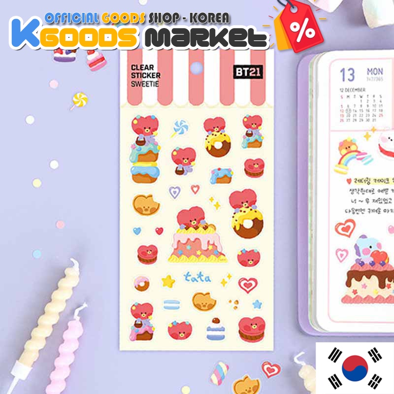 BT21 Clear Sticker Sweetie Monopoly Official Goods | Shopee Malaysia