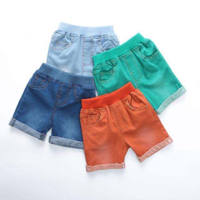 Elastic Waist Shorts Kids Boys Girls Summer Short Pants