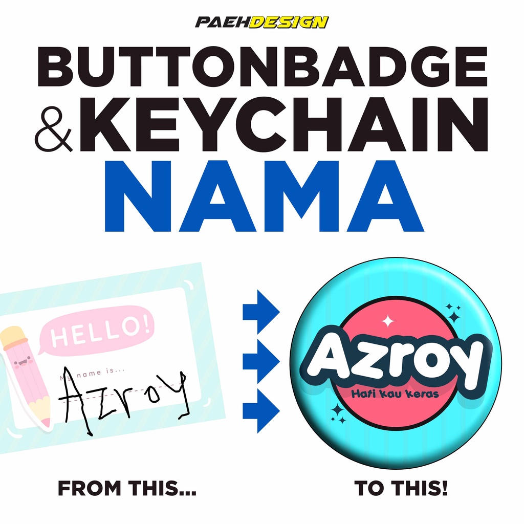 NAMA Button Badge | Keychain (CUSTOM MADE) | Shopee Malaysia
