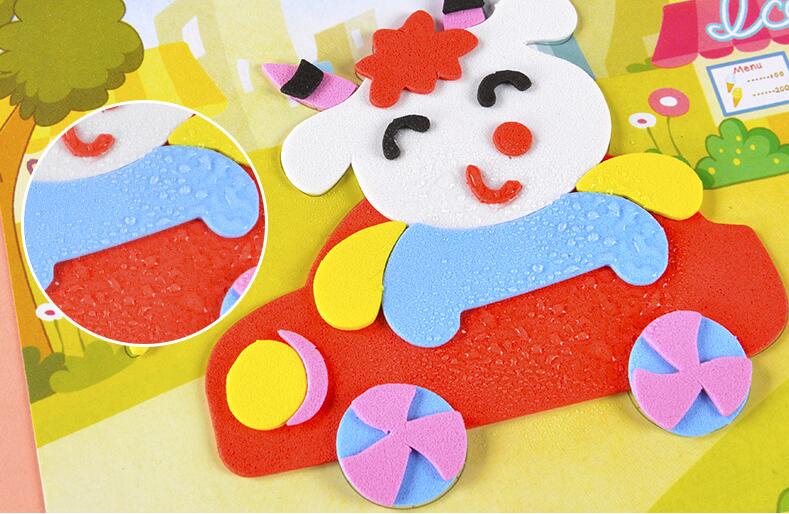 5Pcs 3D EVA Foam Sticker Puzzle Game DIY Cartoon Animal Learning ...