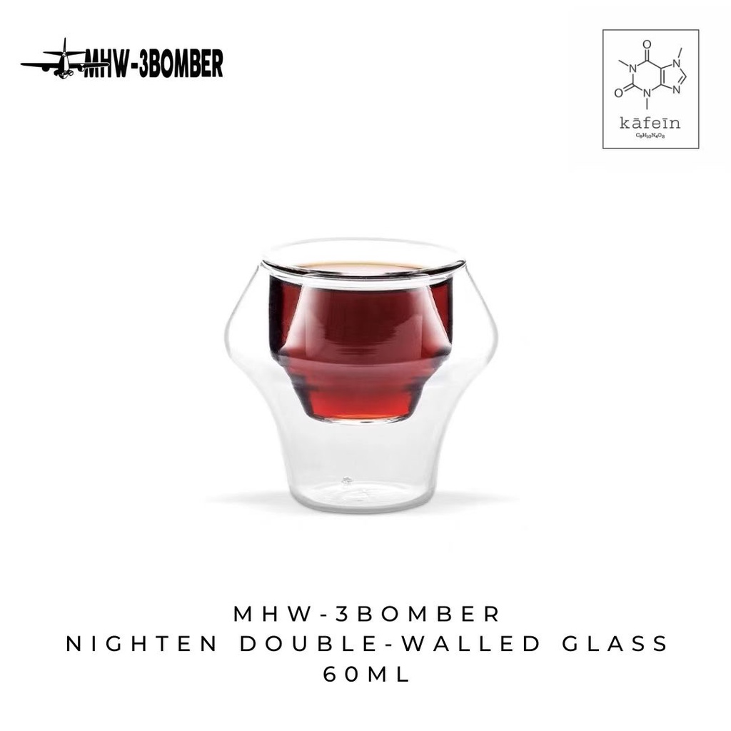MHW-3BOMBER Double Espresso Shot Glass 2oz Double Spouts