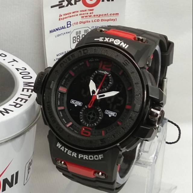Original EXPONI Watches DUAL TIME RUBBER Shopee Malaysia