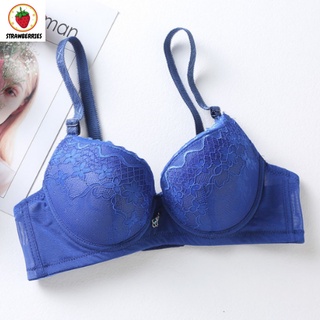 Flirtitude Bra Push Up Pakaian Dalam Wanita Sisa Export - Blue Lace 38c