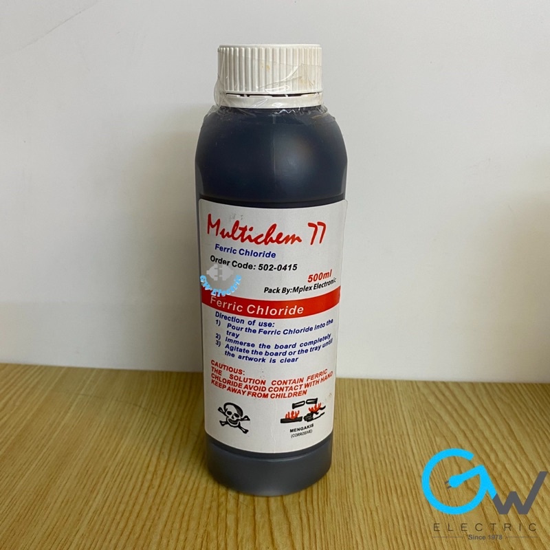 500ml Multicore Ferric Chloride Liquid For PCB Etching, Copper, Aluminum, Brass Shopee Malaysia