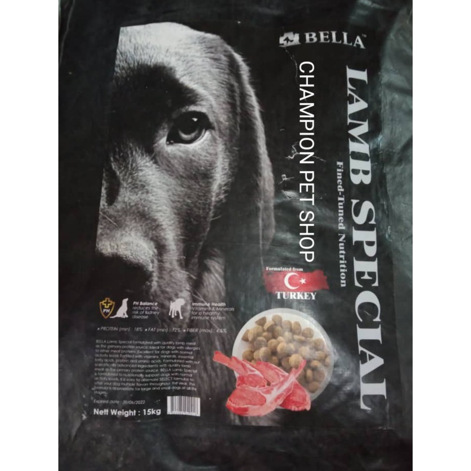 BELLA DOG FOOD SALMON LAMB 15kg Shopee Malaysia