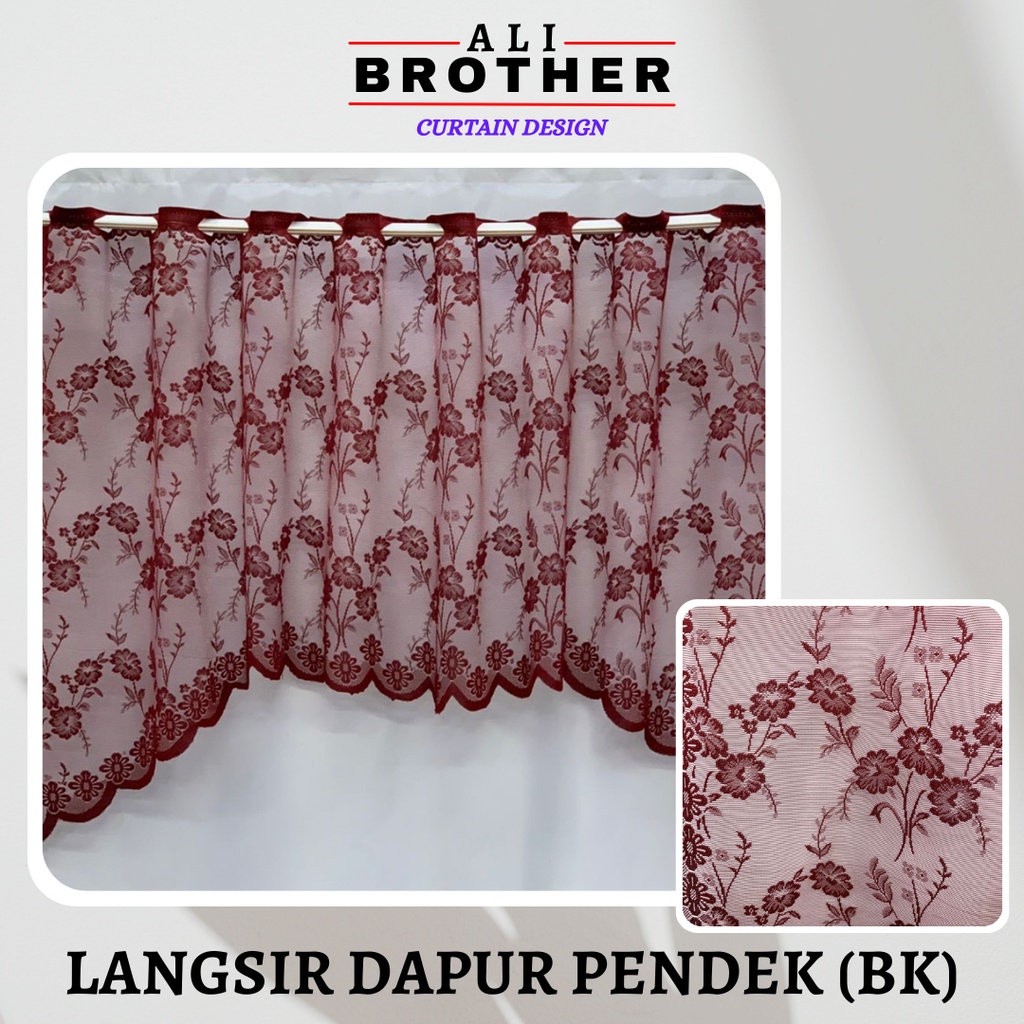 Ready Stock Skirting Curtain/Anak Langsir Tingkap (W)62" X (H)29 ...