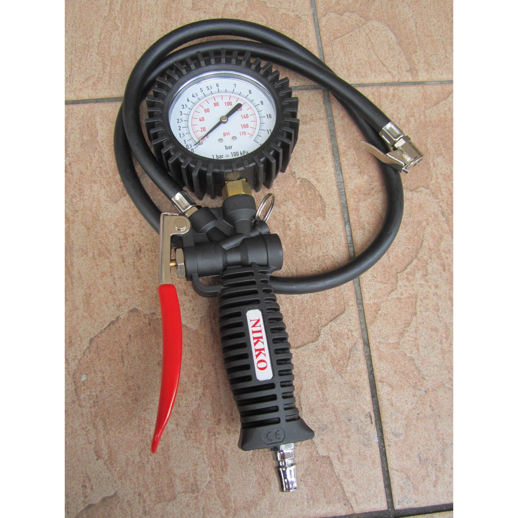 GTS Heavy Duty Air Line Tyre Inflator With Pressure Gauge Car Van Truc