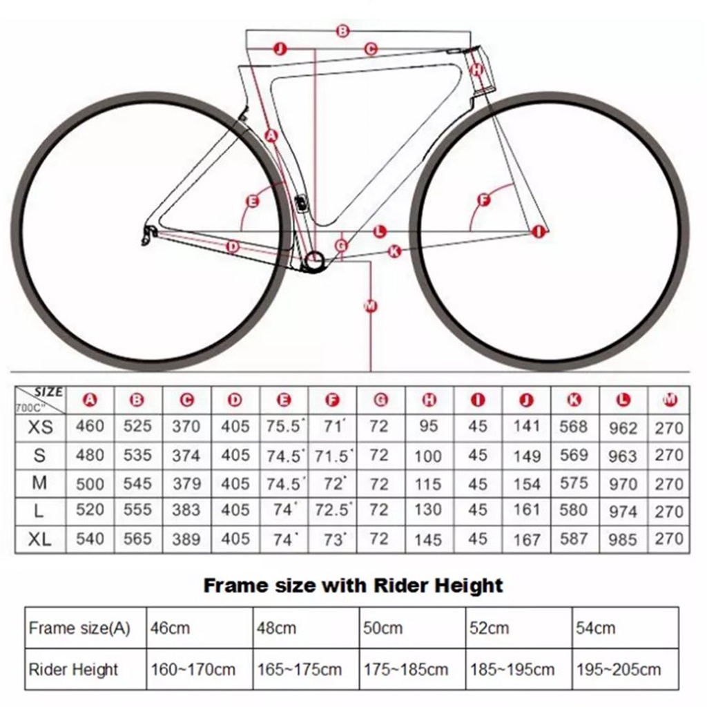 Twitter bike size chart sale