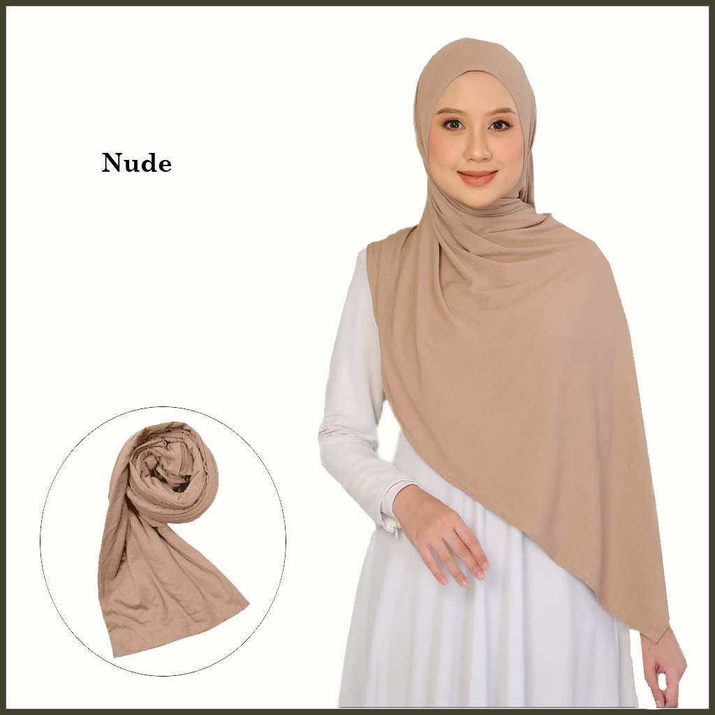 tudung shawl jersey