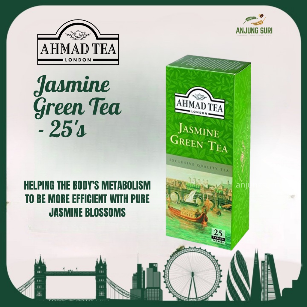Ahmad Tea London Detox Loss Weight Green Tea Jasmine Darjeeling English