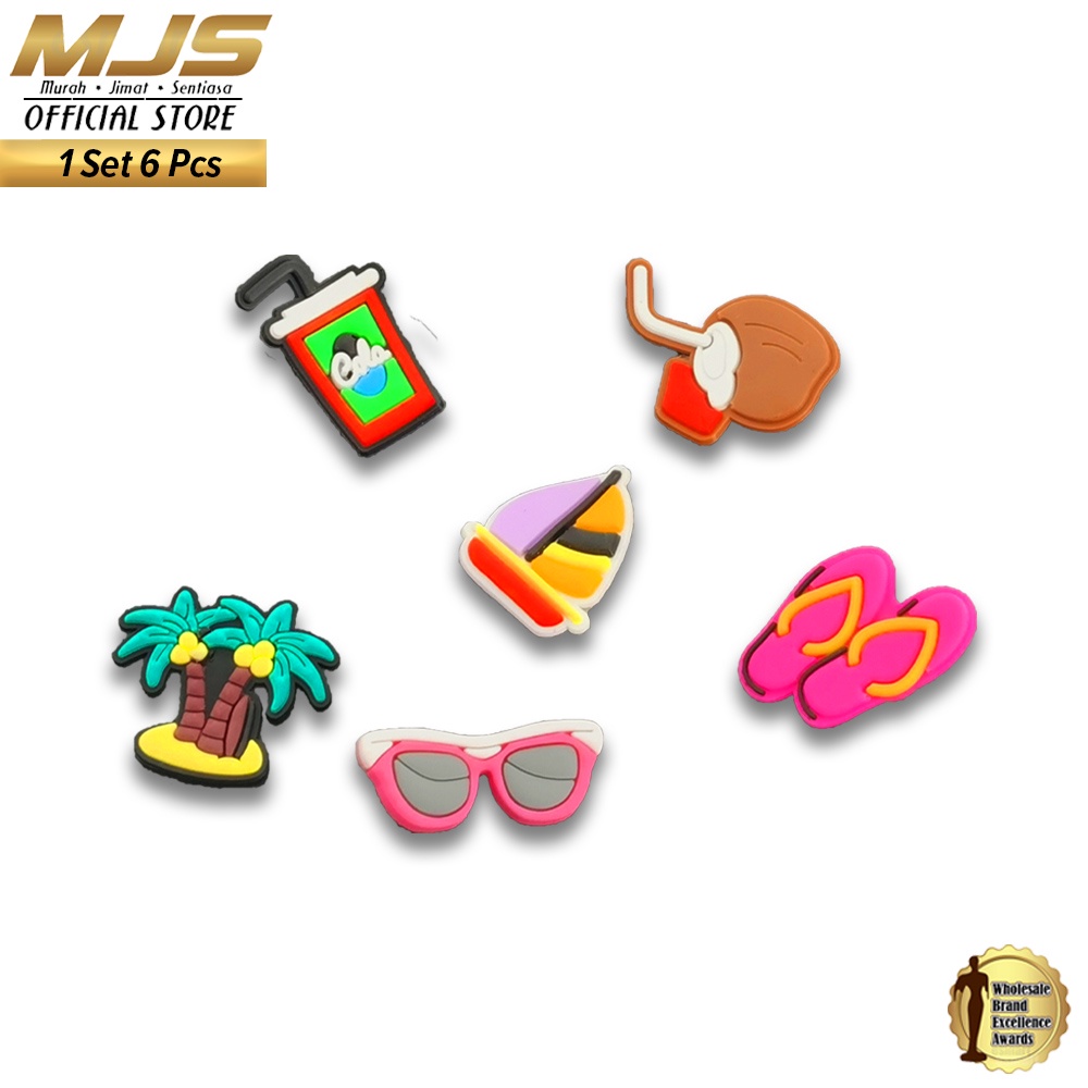 [1 Set 6 Pcs] MJS Wholesale Kids Jibbitz Clogs / Clogs Button / Clogs