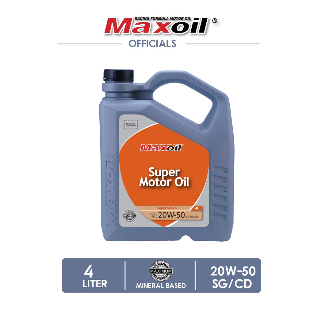 𝐌𝐀𝐗𝐎𝐈𝐋 Super Motor Oil SG/ CD 20W50 4L Shopee Malaysia