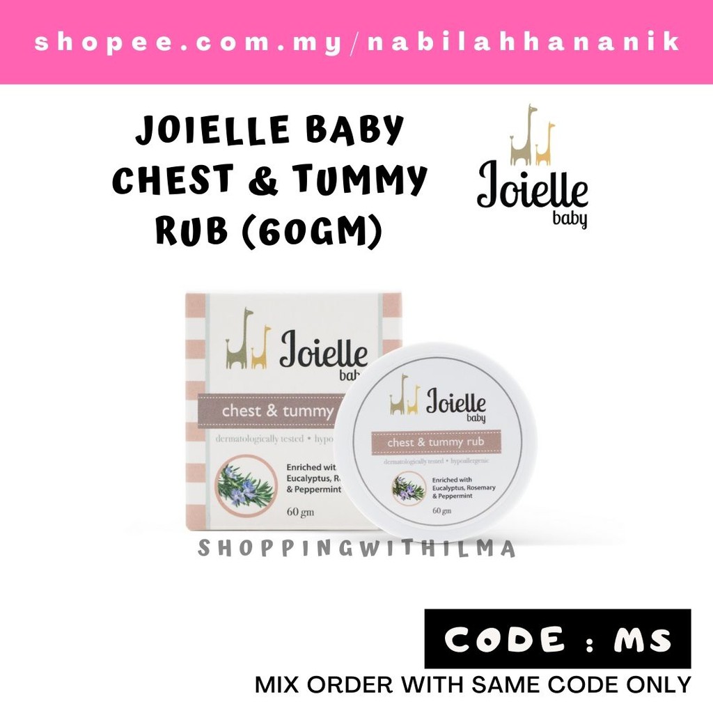 JOIELLE BABY Chest & Tummy Rub (balm telon) Shopee Malaysia