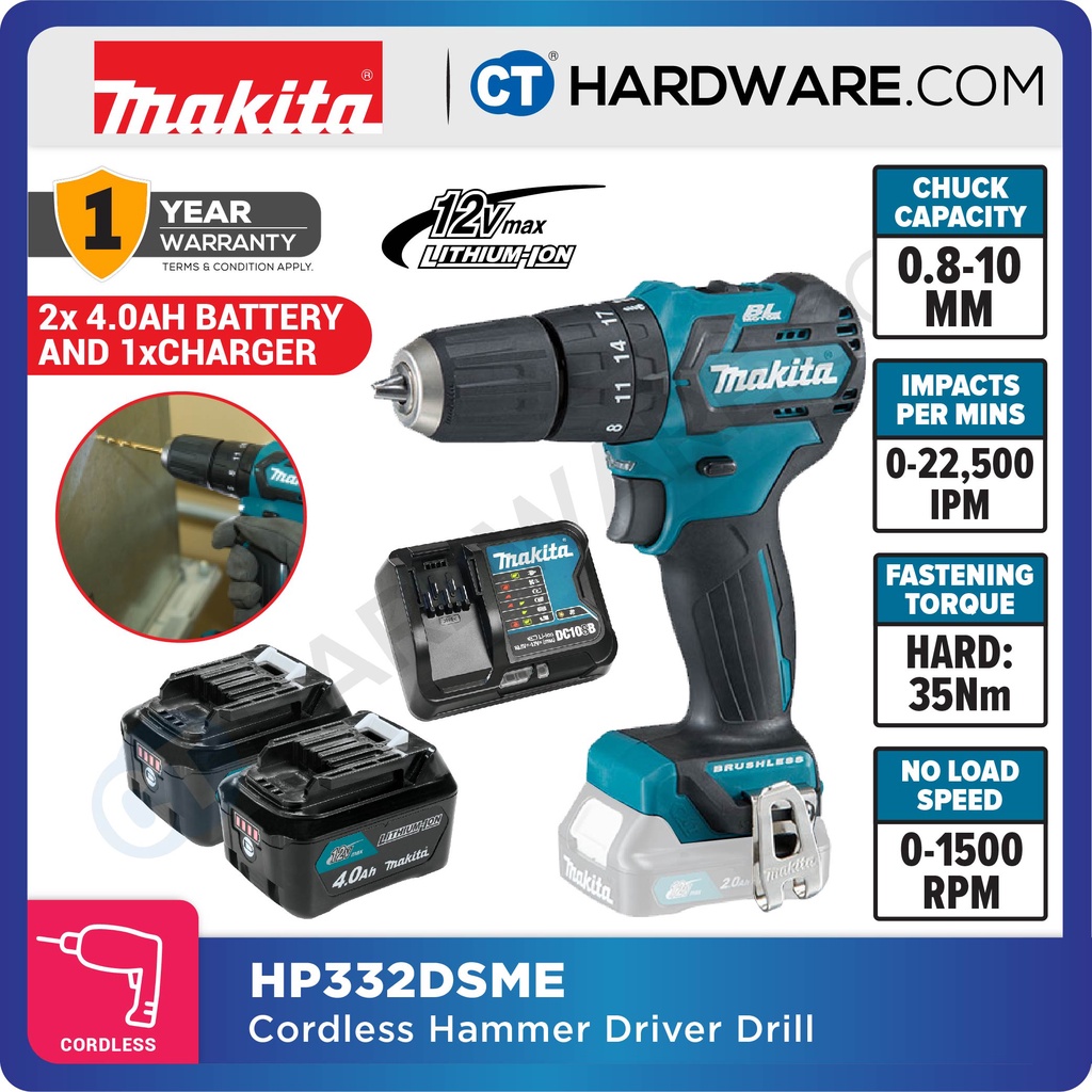 Hp332 best sale makita brushless