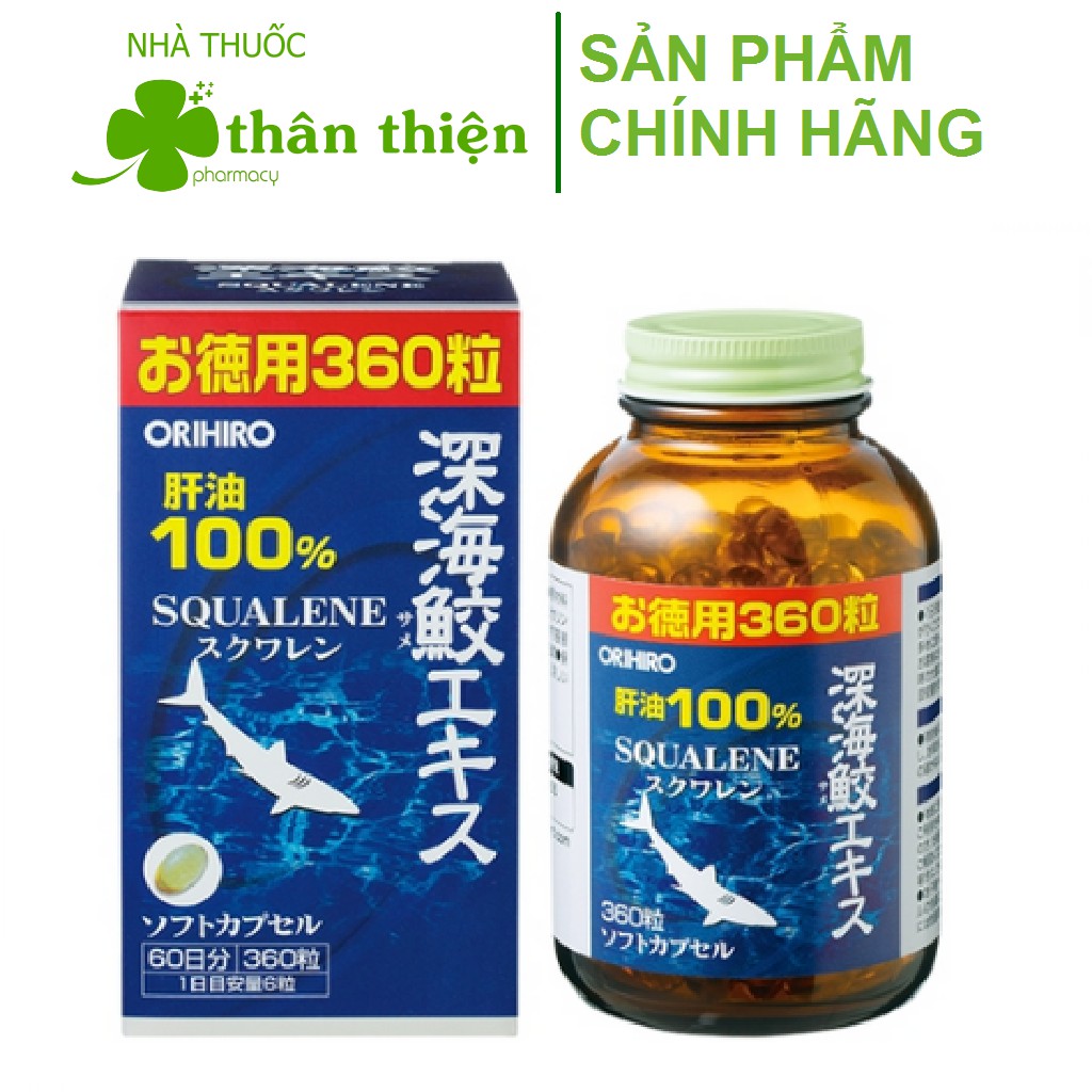 Orihiro Squalene Fish liver oil extract Cap 360 capsules Deep sea Shark