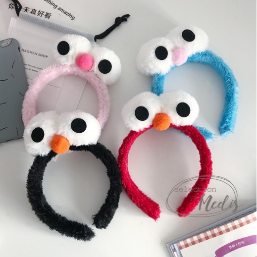 Sesame Street Cartoon Headband ins Super Hot Tik Tok Contrast Style