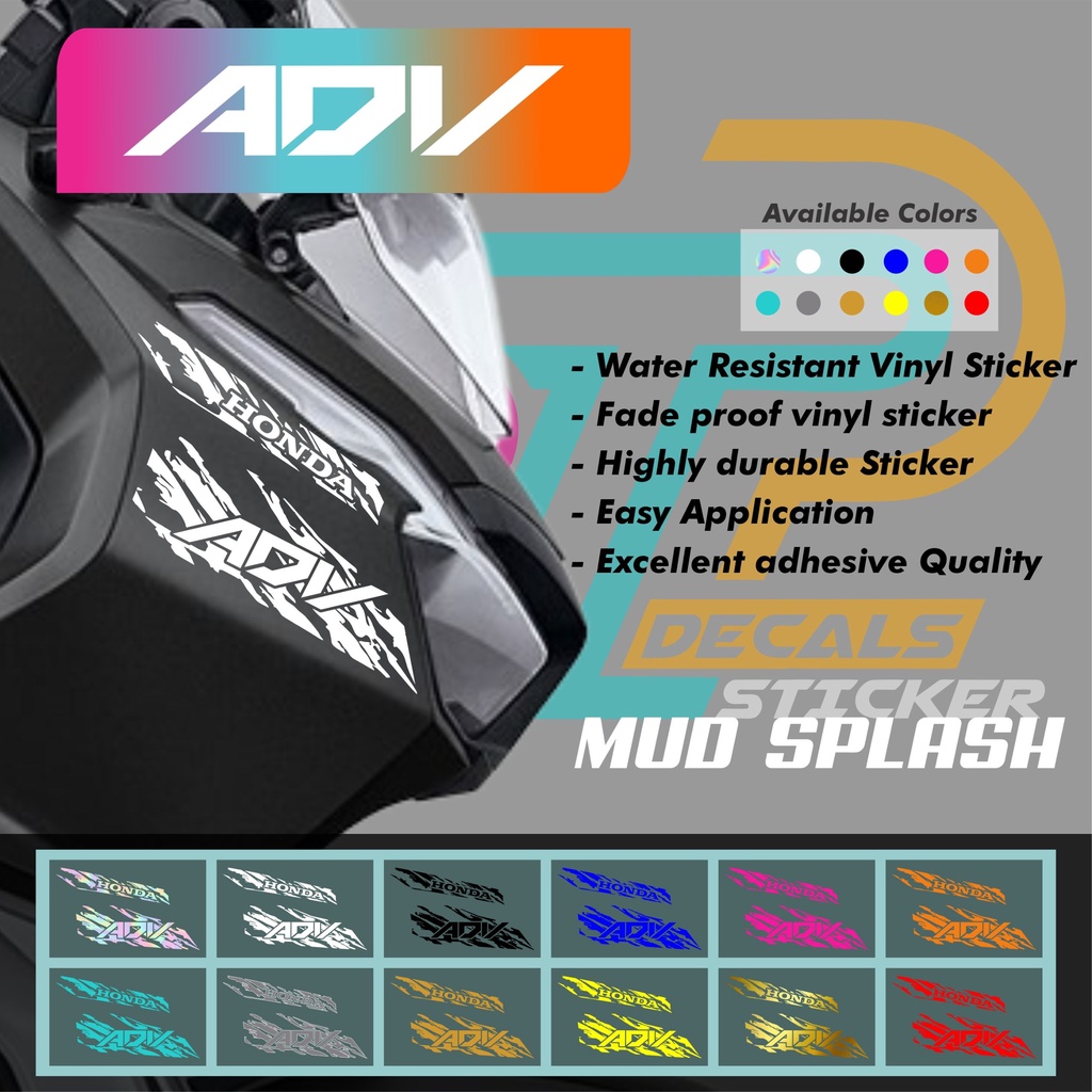 Honda ADV Mud Splash Decals Stickers | Shopee Malaysia