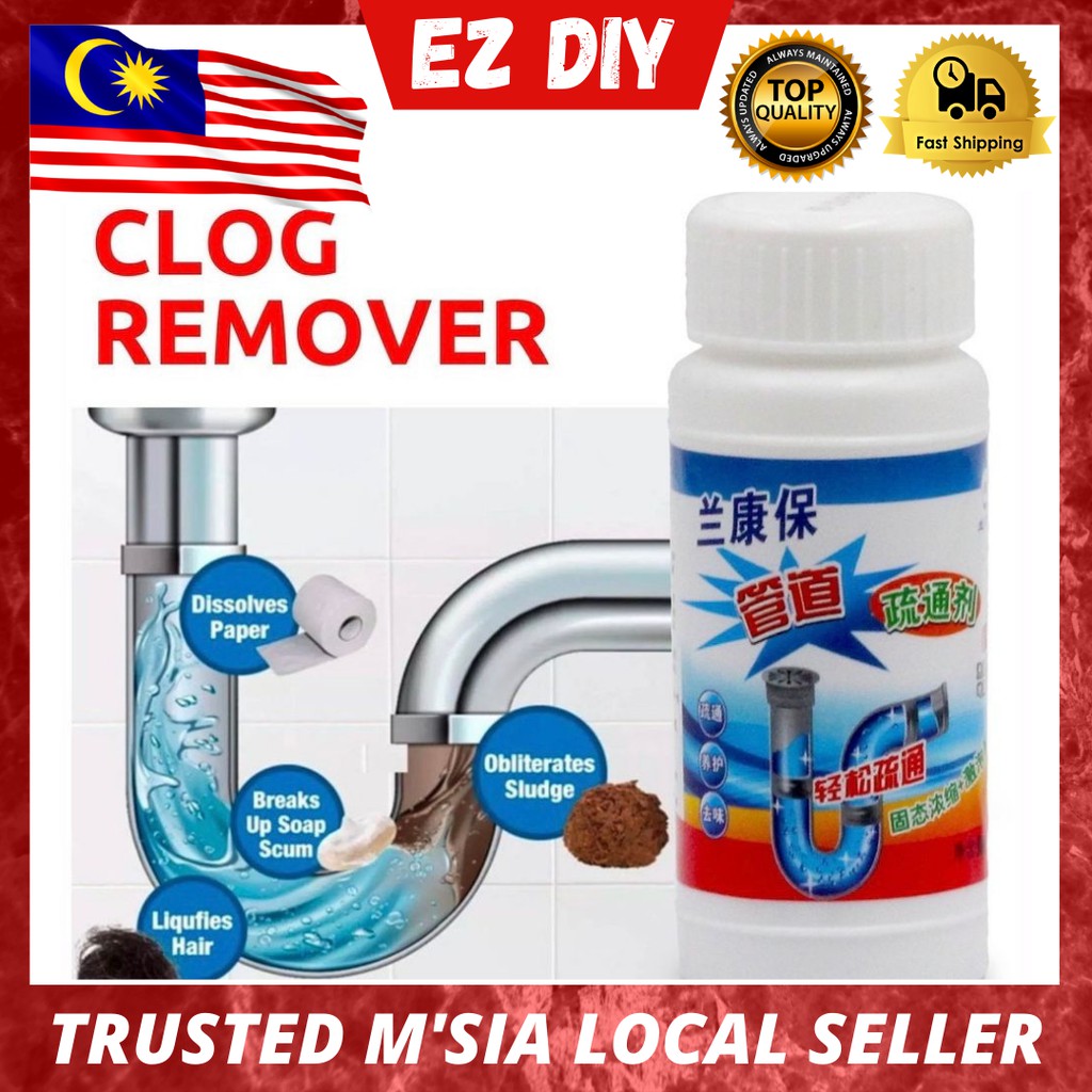 🔥READY STOCK🔥 Clog Remover Powder Drain Pipe Floor Drain Sink Basin ...