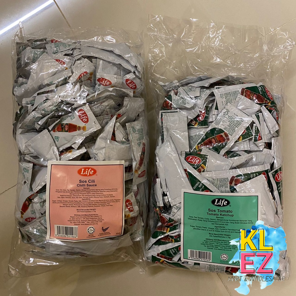 LIFE SACHET CHILLI 🌶️ (24.7.2024) / TOMATO SAUCE 10G 🍅 (EX 2.5.2024