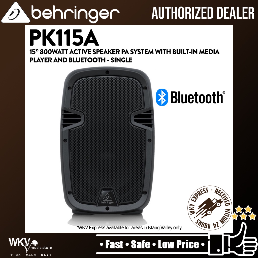 Behringer PK115A Active 800W 15" PA Speaker System with Bluetooth (PK ...