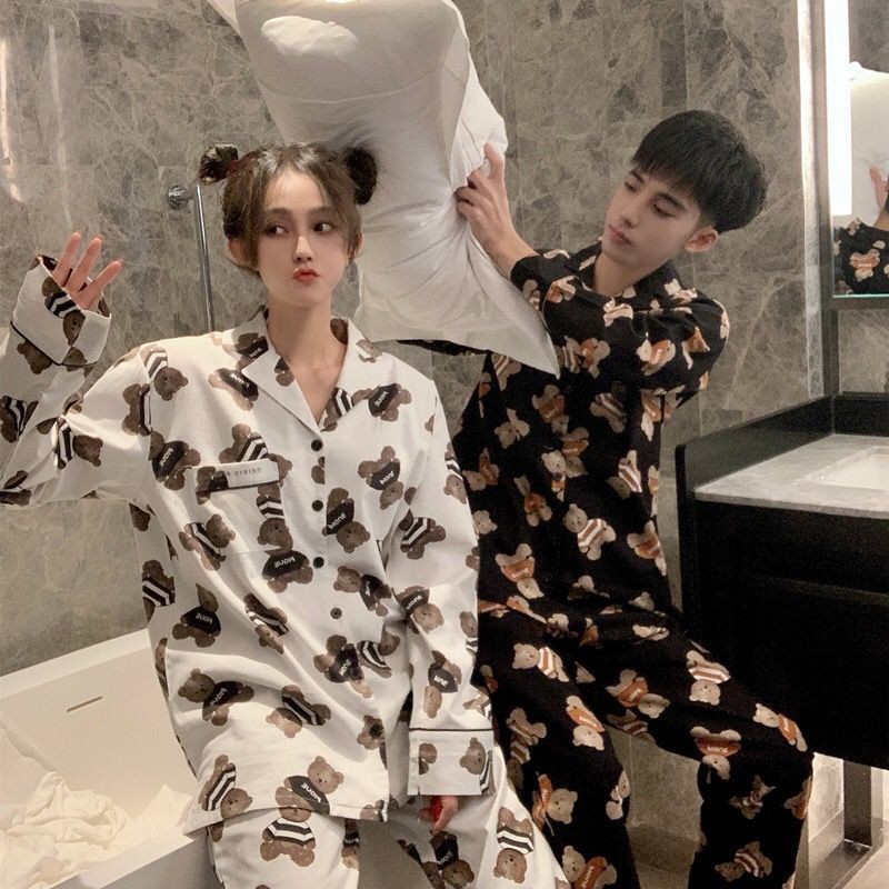 color Couples Men Korean Homewear Golden velvet Women Sleepwear