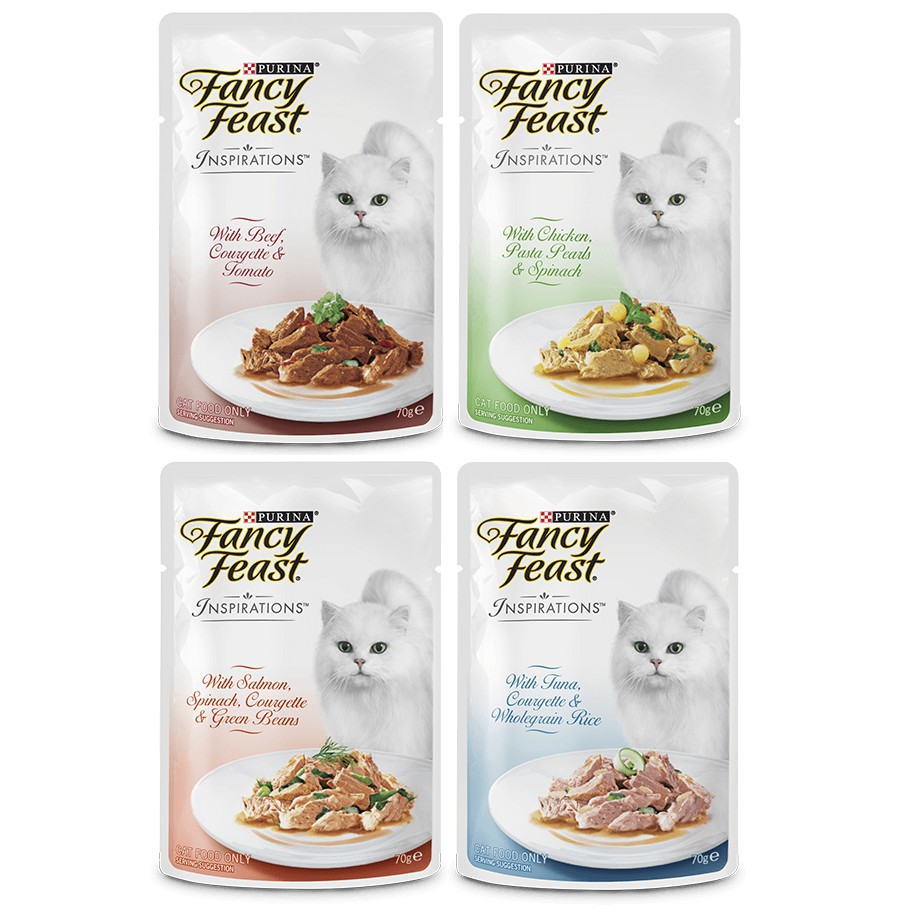 Purina Fancy Feast Inspirations Cat Pouch Wet Food 70G Shopee