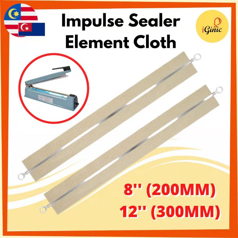 IMPULSE SEALER ELEMENT 8INCH / 12INCH Impulse Sealer Element & Cloth