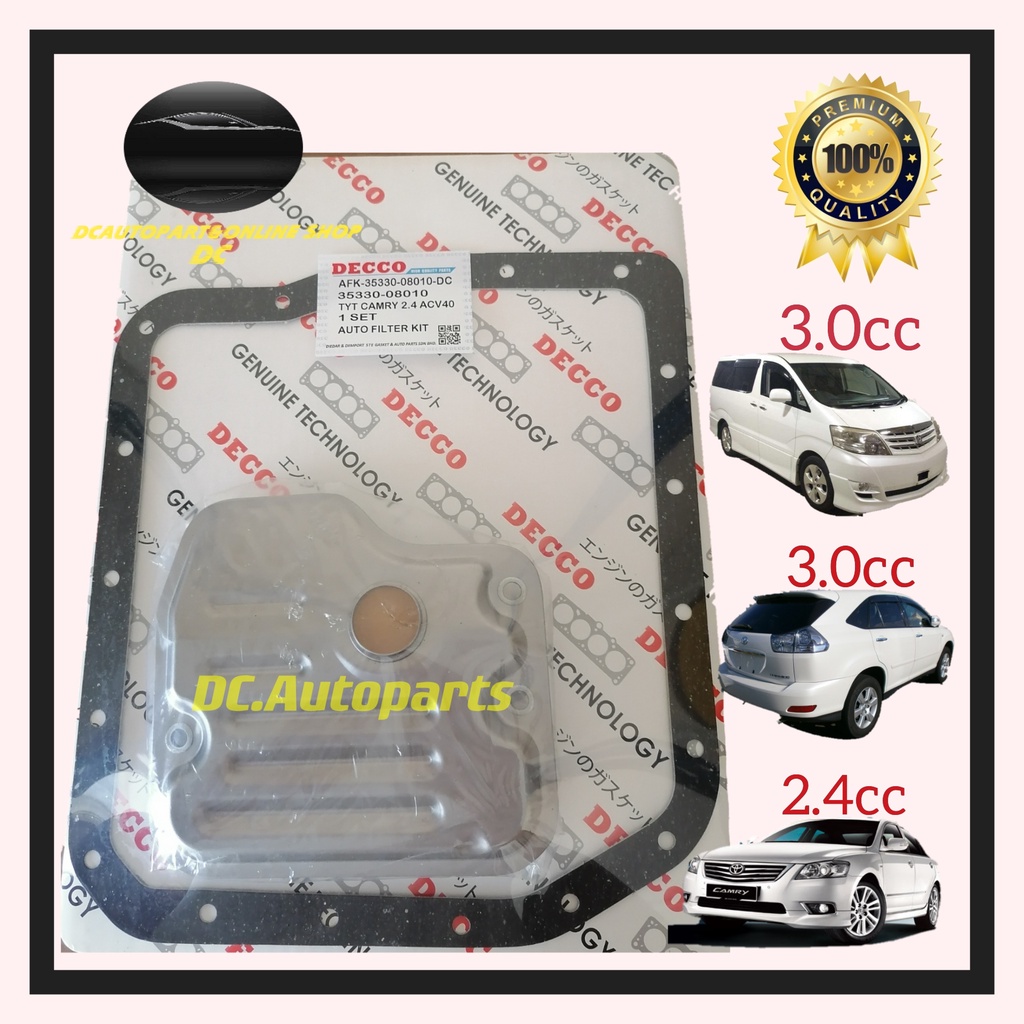 AUTO TRANSMISSION GEAR BOX FILTER KIT SET TOYOTA CAMRY ACV40 2.4 ALPHAR