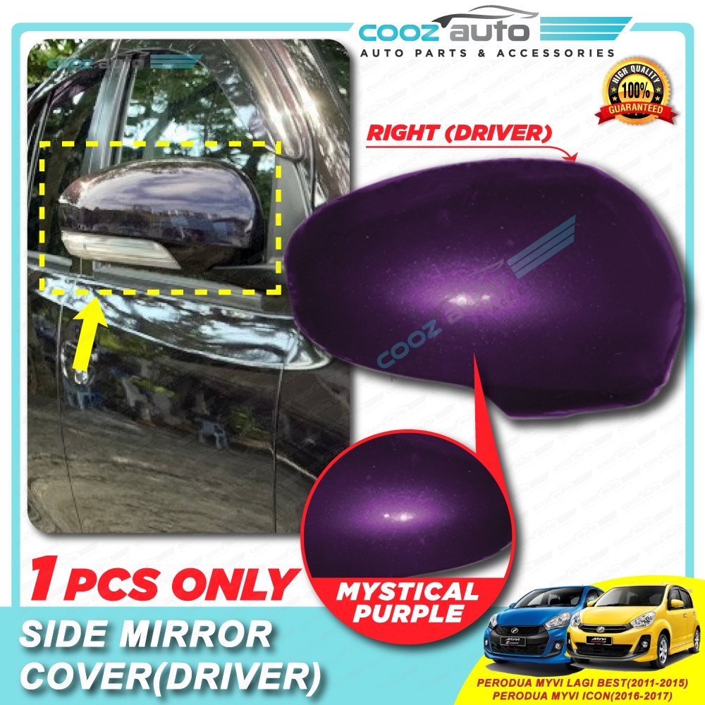 Perodua Myvi Lagi Best Icon Side Mirror Cover Mystical Purple Right Driver Side