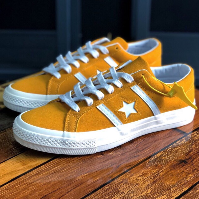 STOCKS] CONVERSE ONE STAR ACADEMY MUSTARD WHITE 100% COPY ORI 1:1 SHOES SNEAKERS UNISEX NEW | Shopee Malaysia