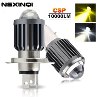 10000Lm P15D H4 LED Moto BA20D Motorcycle Headlight Bulbs CSP Lens white  yellow Hi Lo Lamp Scooter Accessories Fog Light