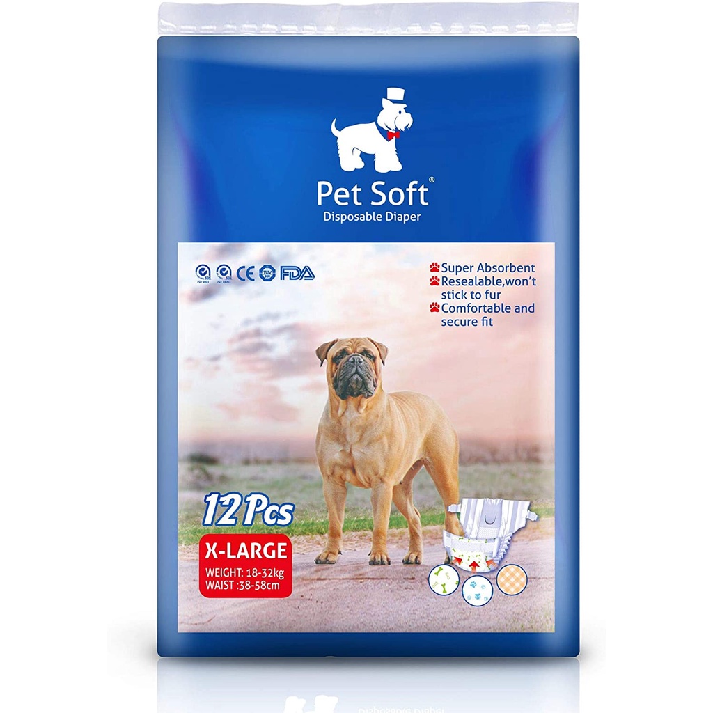 Pet Soft Disposable Female Wraps Dog Diapers Female 12 pcs XXS XS S M L XL Shopee Malaysia