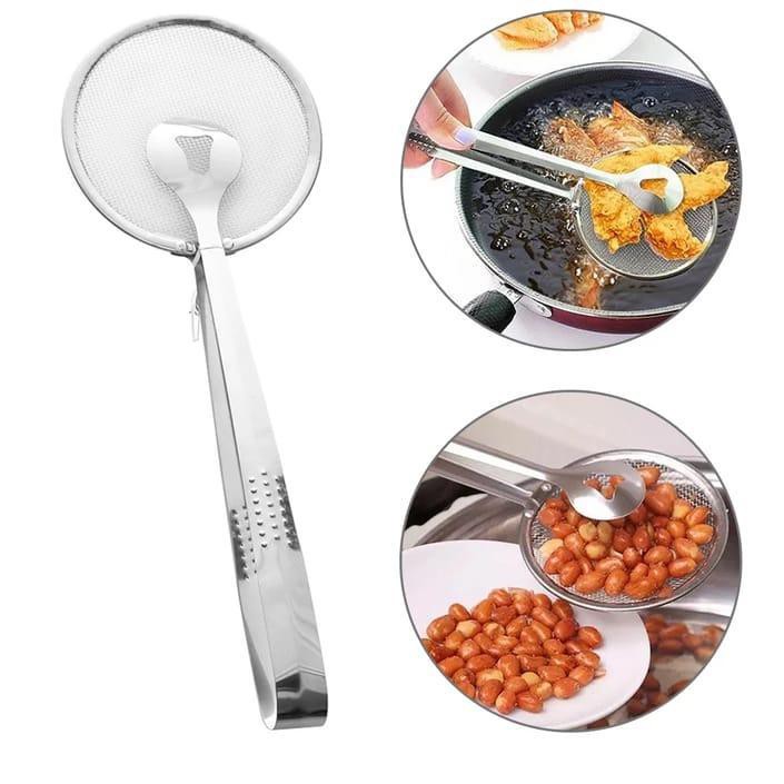 2 In 1 Multi-functional Filter Spoon Stainless Steel Food Oil-Frying ...