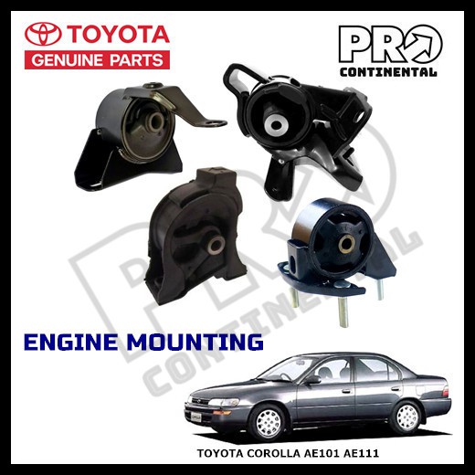 GENUINE TOYOTA COROLLA AE101 AE111 AUTO MANUAL ENGINE MOUNTING SET