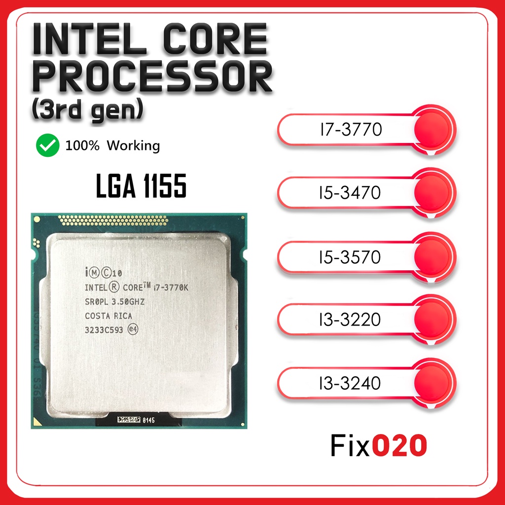 CPU i5 3470×4とi3 3220